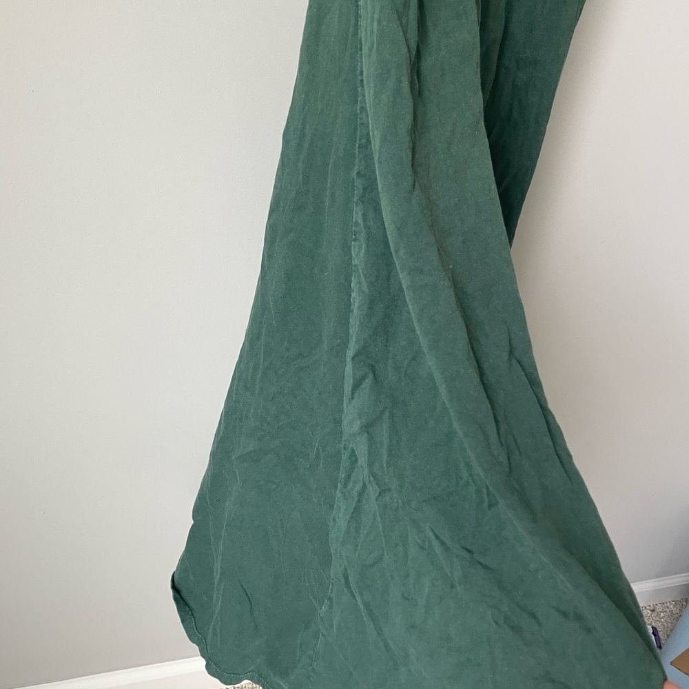 Anthropologie Daily Practice 100% cotton Green Racerback hi-lo dress size Small - Picture 14 of 16